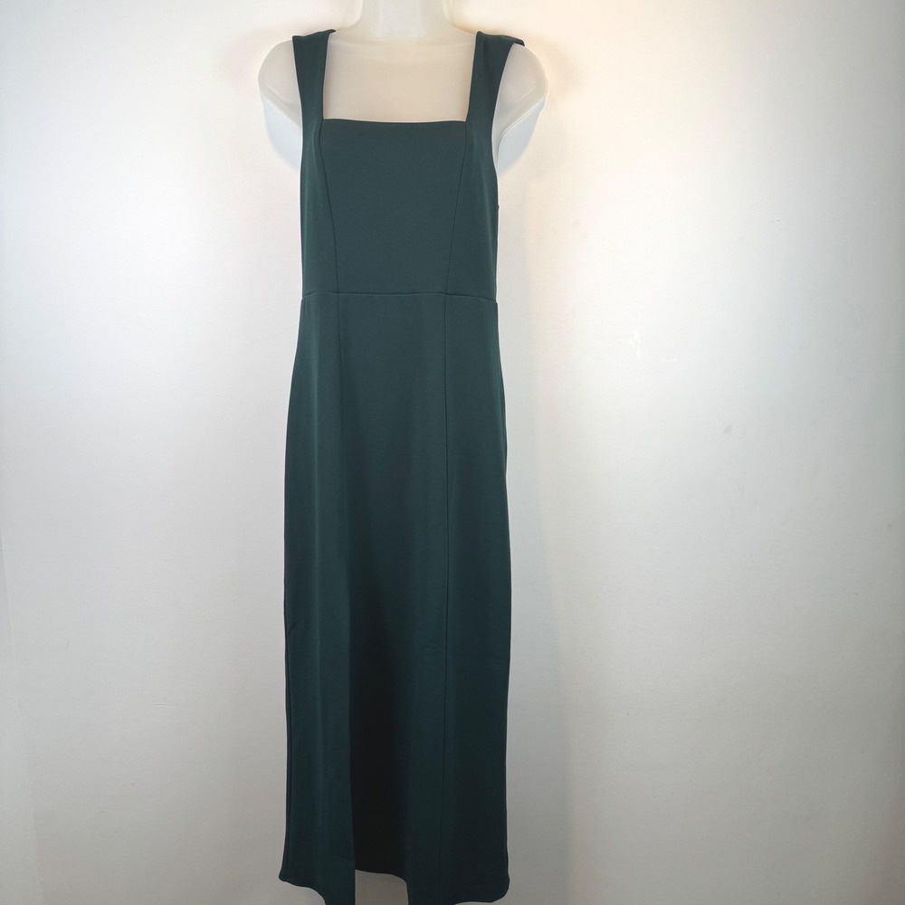 Show Me Your Mumu Eden Emerald Square Neck Sleeveless Midi‎ Dress Slit Size Med